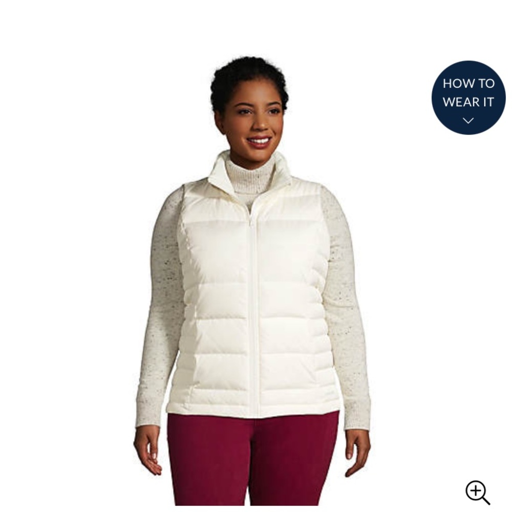 White lands end vest